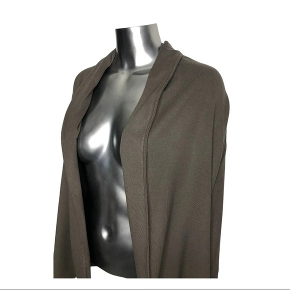 🛍️3/$40 Apanage Brown  Knit Cardigan Shawl Collar Size 10 - Picture 2 of 4